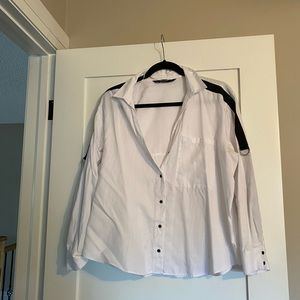 Zara shoulder stripe blouse